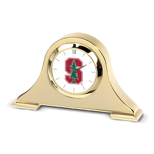 Gold Stanford Cardinal Team Napoleon Desk Clock