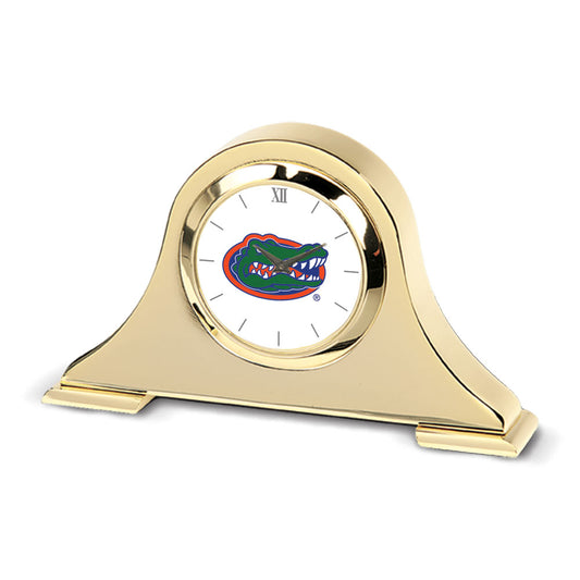 Gold Florida Gators Team Napoleon Desk Clock