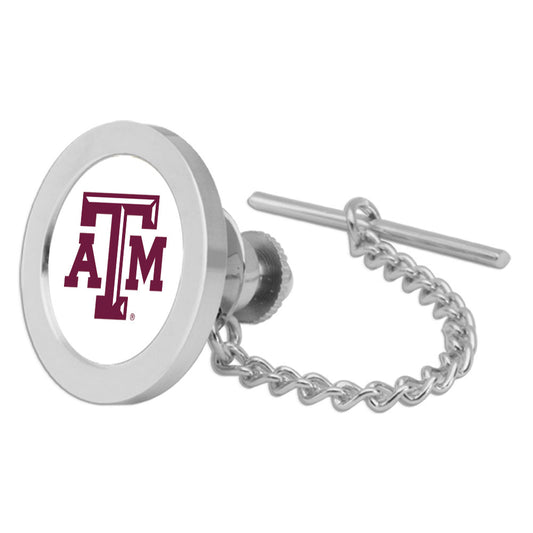 Silver Texas A&M Aggies Team Logo Tie Tack/Lapel Pin