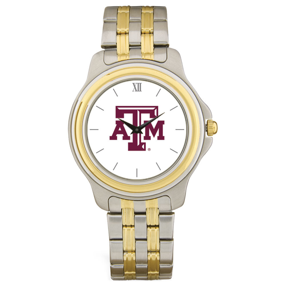 Unisex Silver/Gold Texas A&M Aggies Two-Tone Team Logo Wristwatch