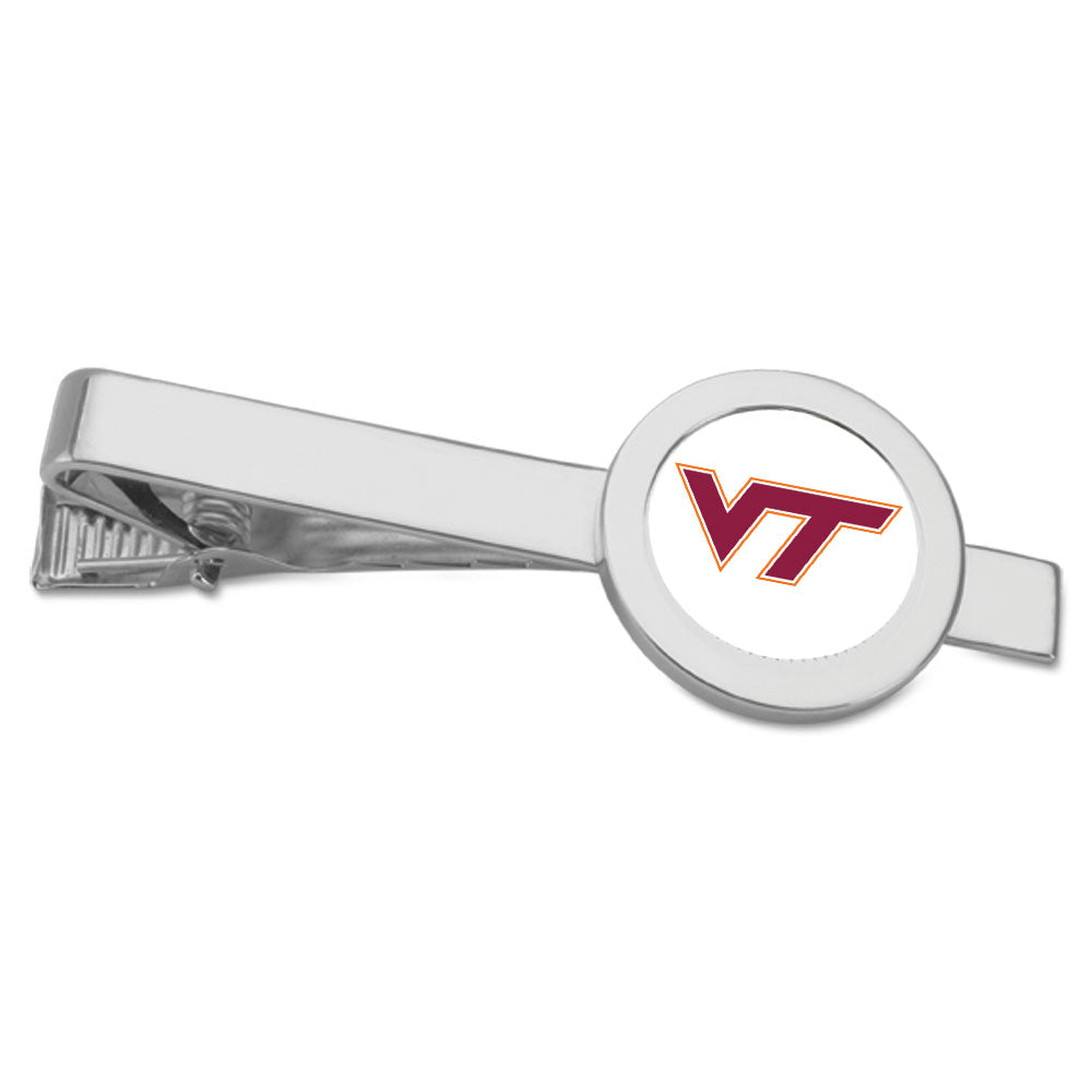 Silver Virginia Tech Hokies Team Logo Tie Bar