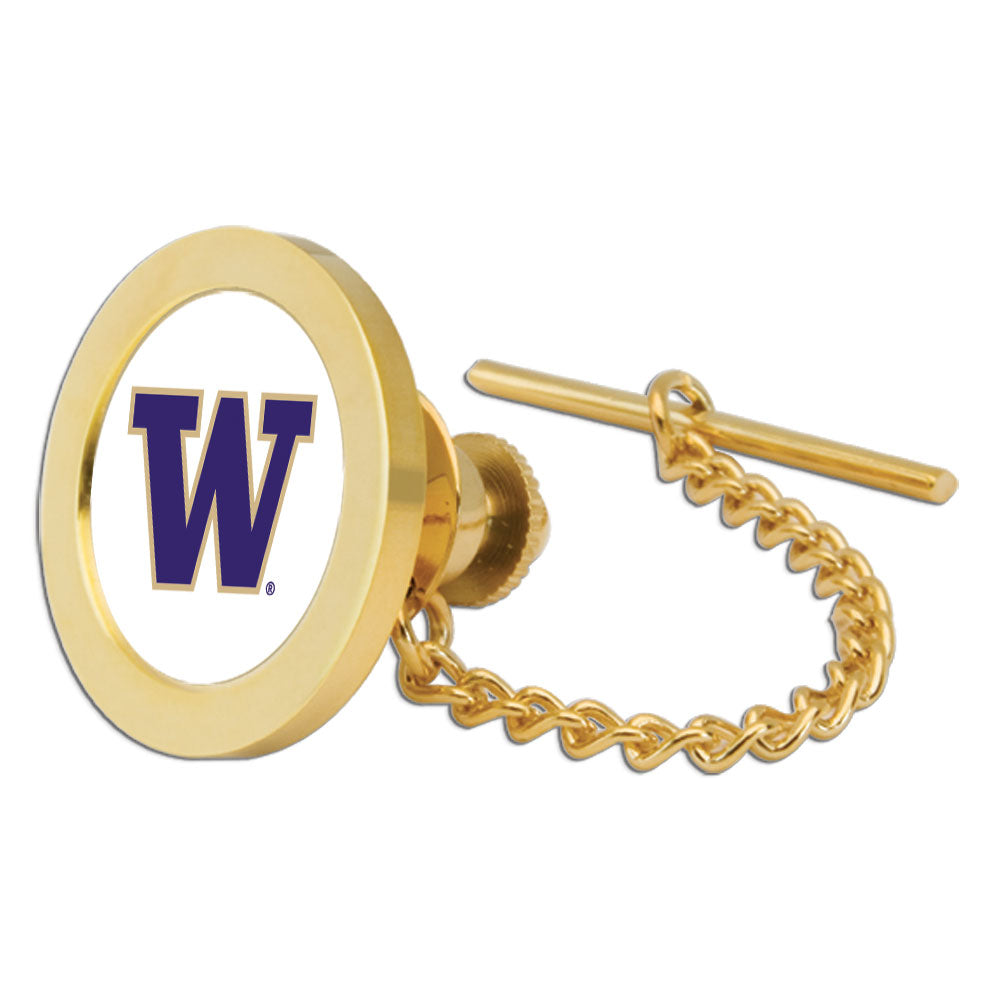 Gold Washington Huskies Team Logo Tie Tack/Lapel Pin