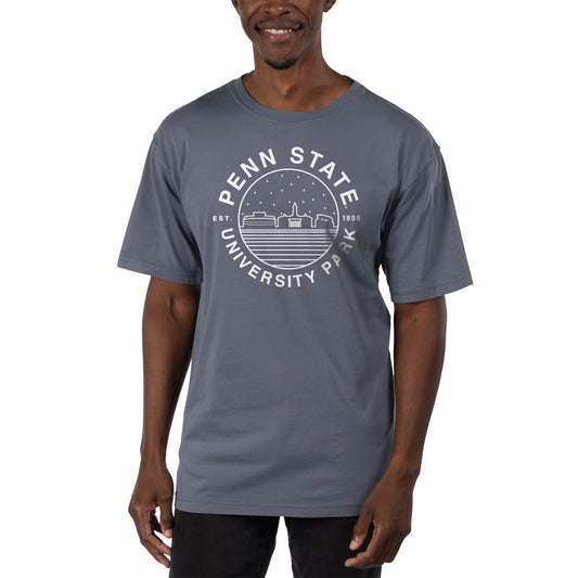 Men's Uscape Apparel Blue Penn State Nittany Lions Garment Dyed T-Shirt