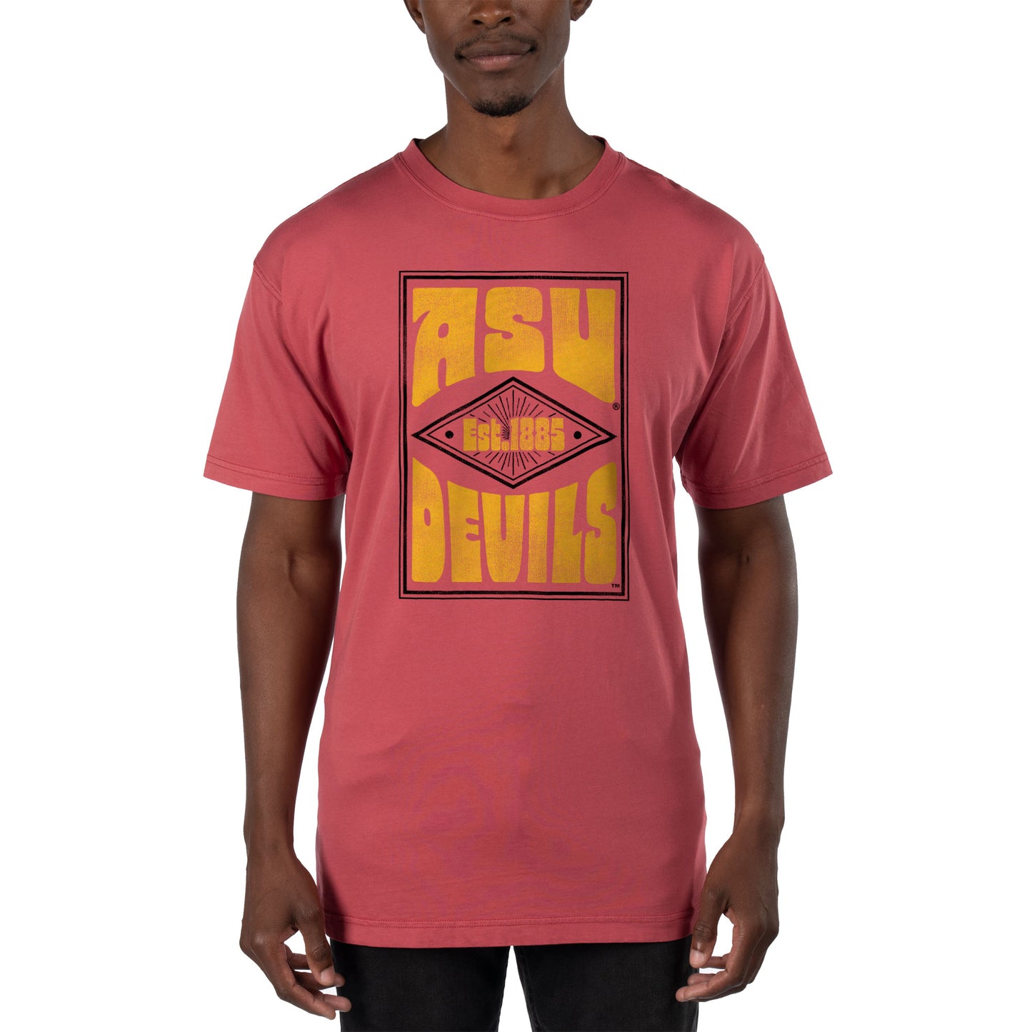 Men's Uscape Apparel Light Red Arizona State Sun Devils Garment Dyed T-Shirt