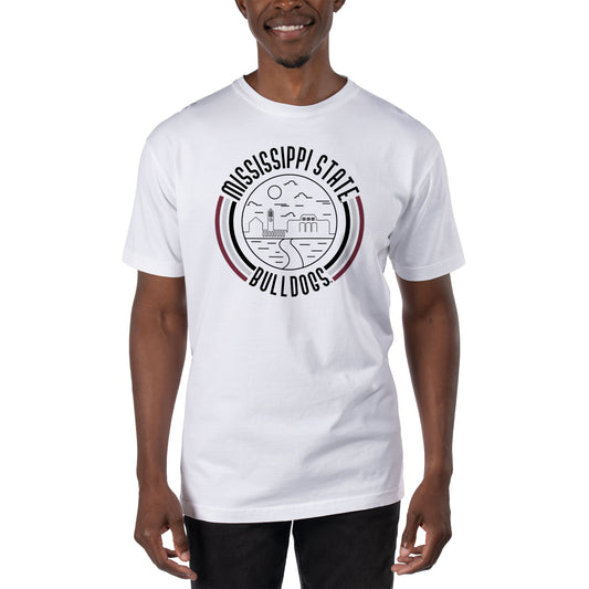 Men's Uscape Apparel White Mississippi State Bulldogs T-Shirt