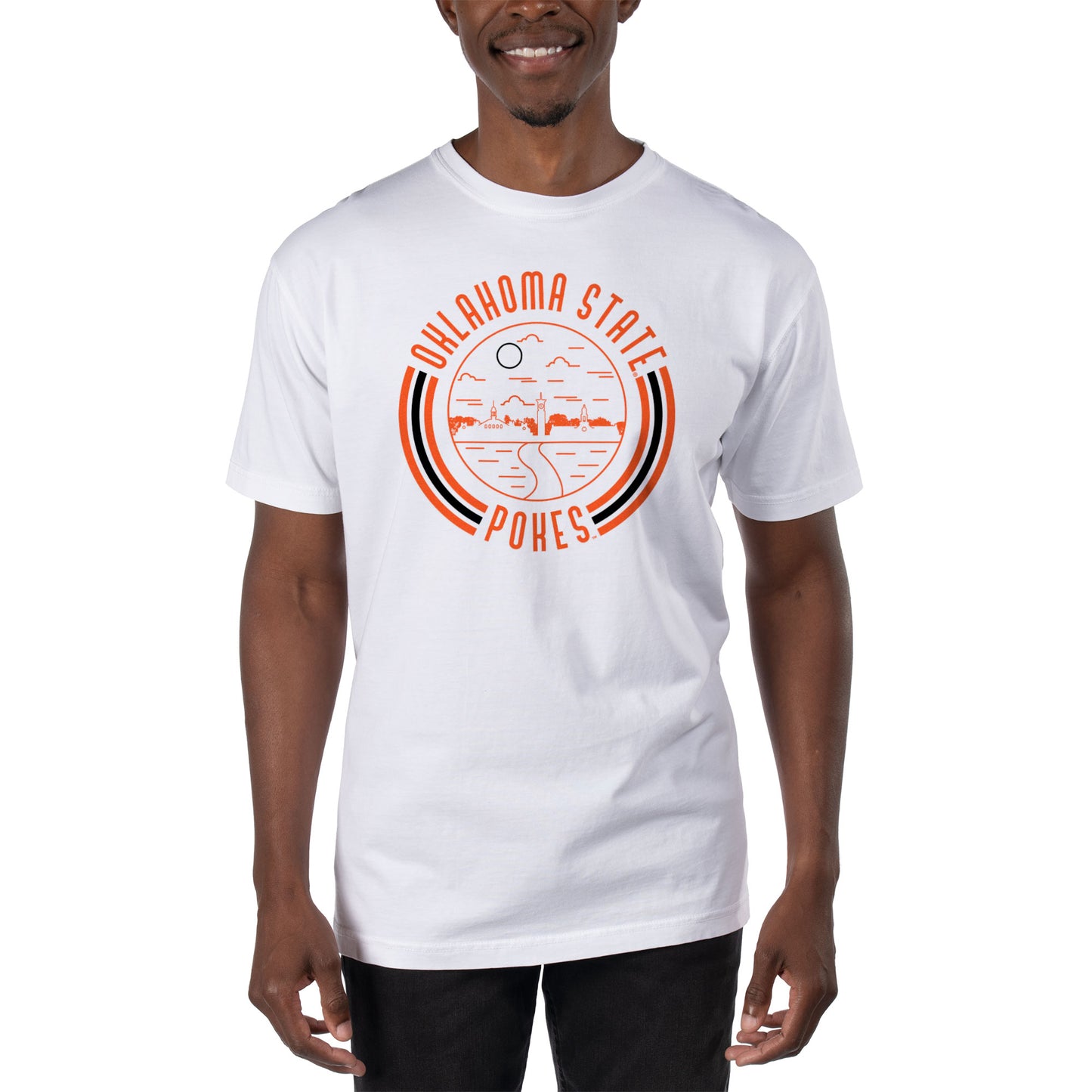 Men's Uscape Apparel White Oklahoma State Cowboys T-Shirt