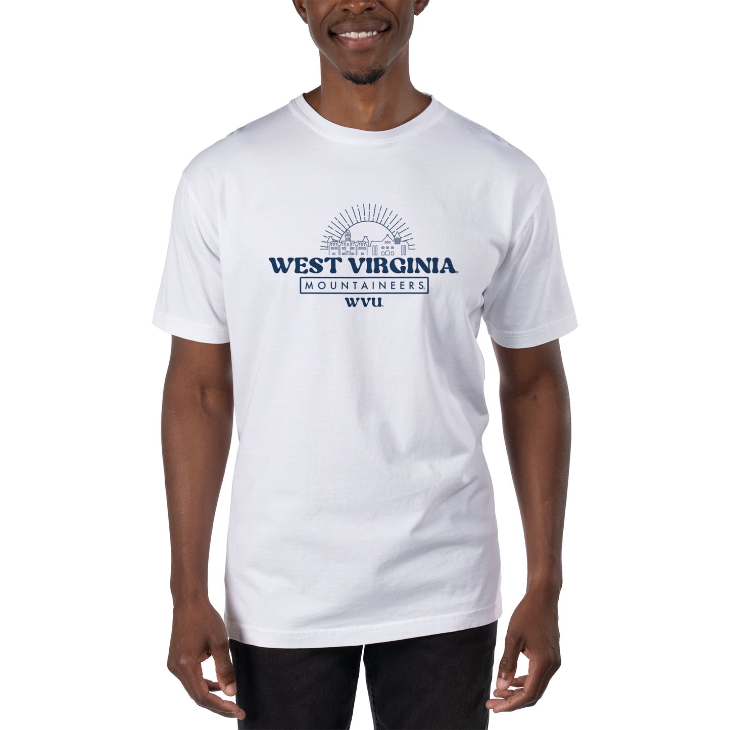 Men's Uscape Apparel White West Virginia Mountaineers T-Shirt