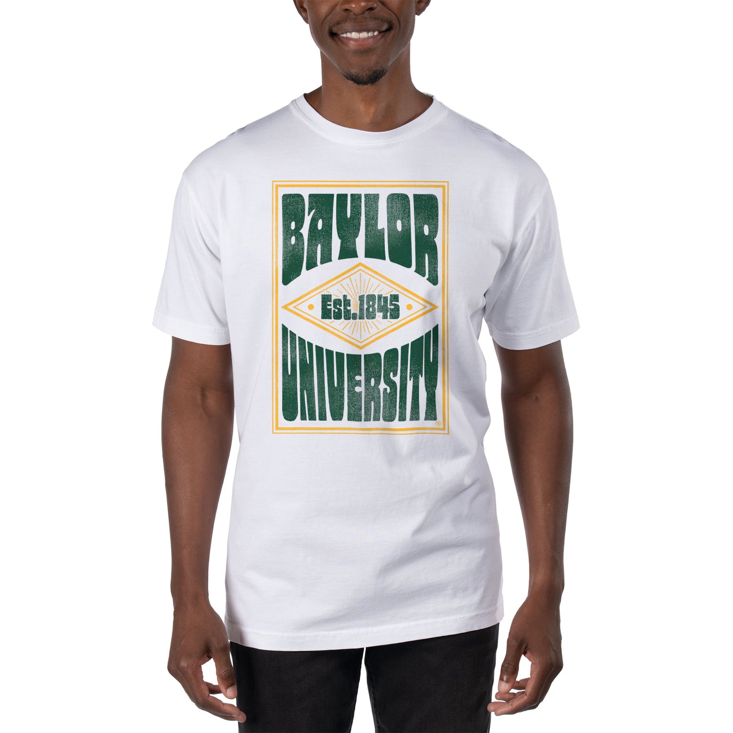 Men's Uscape Apparel White Baylor Bears T-Shirt