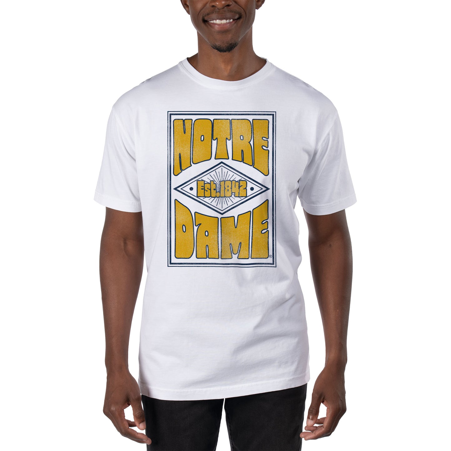 Men's Uscape Apparel White Notre Dame Fighting Irish T-Shirt