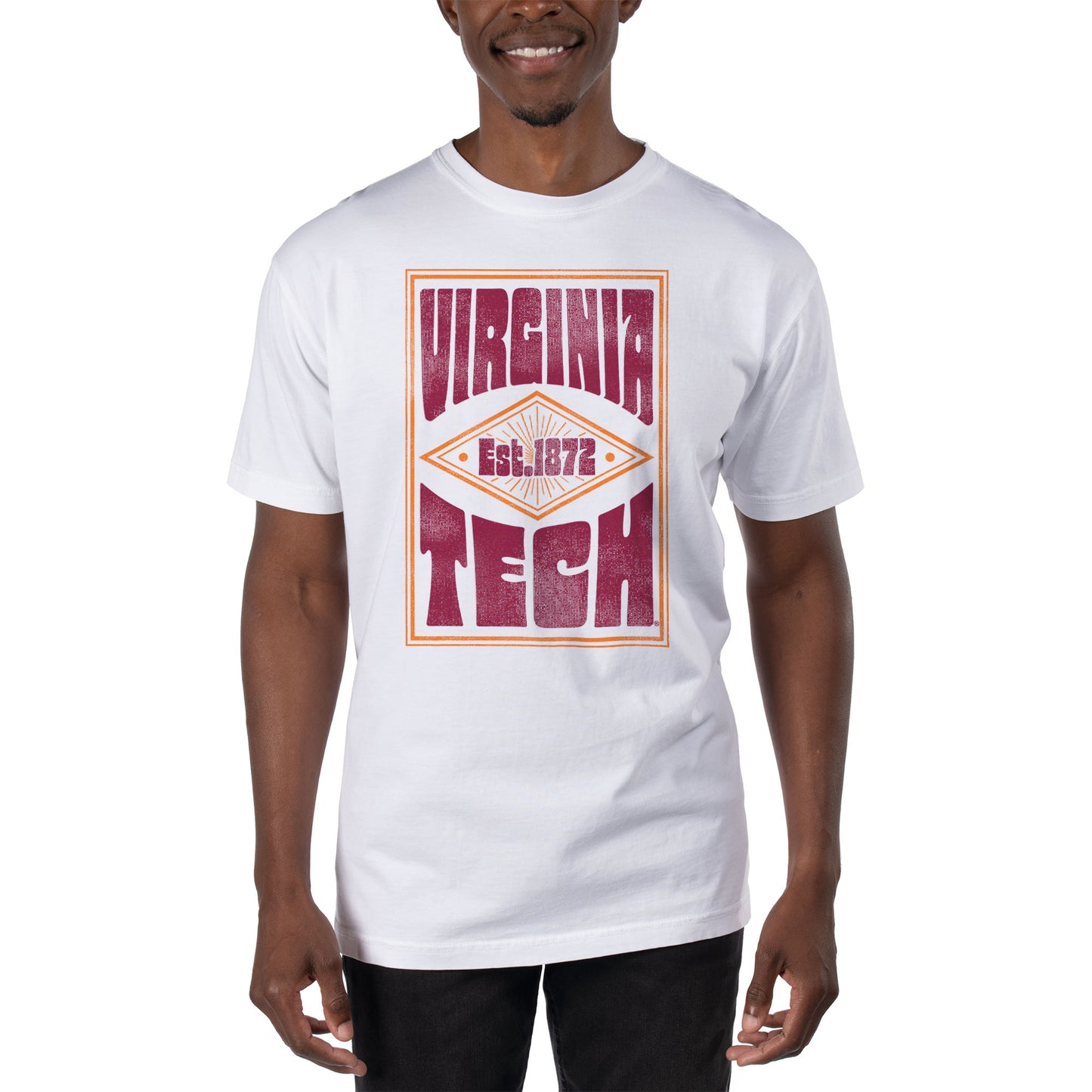 Men's Uscape Apparel White Virginia Tech Hokies T-Shirt