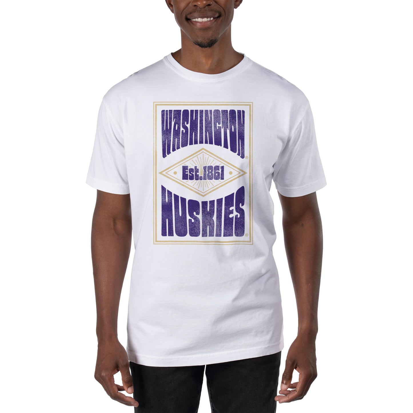 Men's Uscape Apparel White Washington Huskies T-Shirt