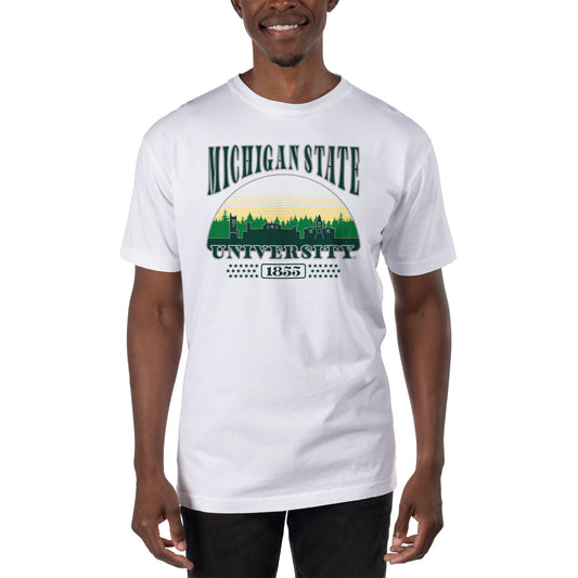 Men's Uscape Apparel White Michigan State Spartans T-Shirt