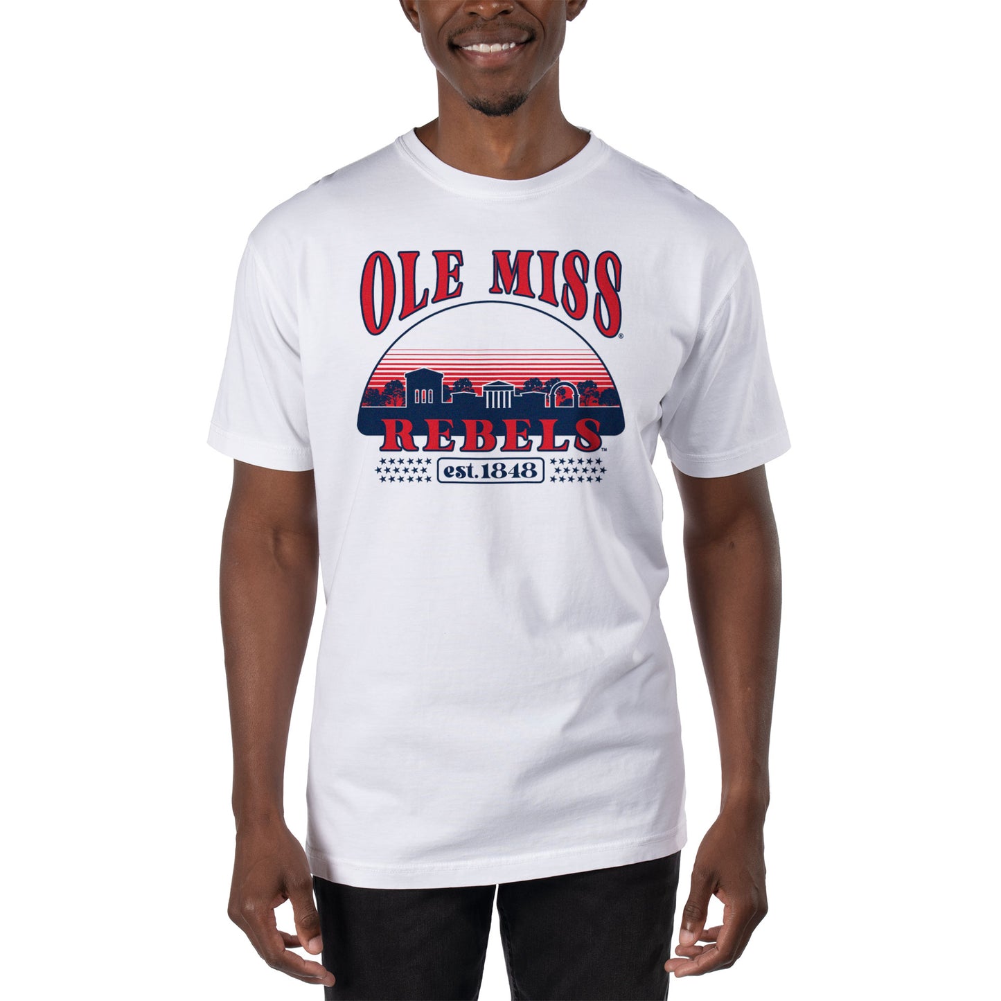 Men's Uscape Apparel White Ole Miss Rebels T-Shirt