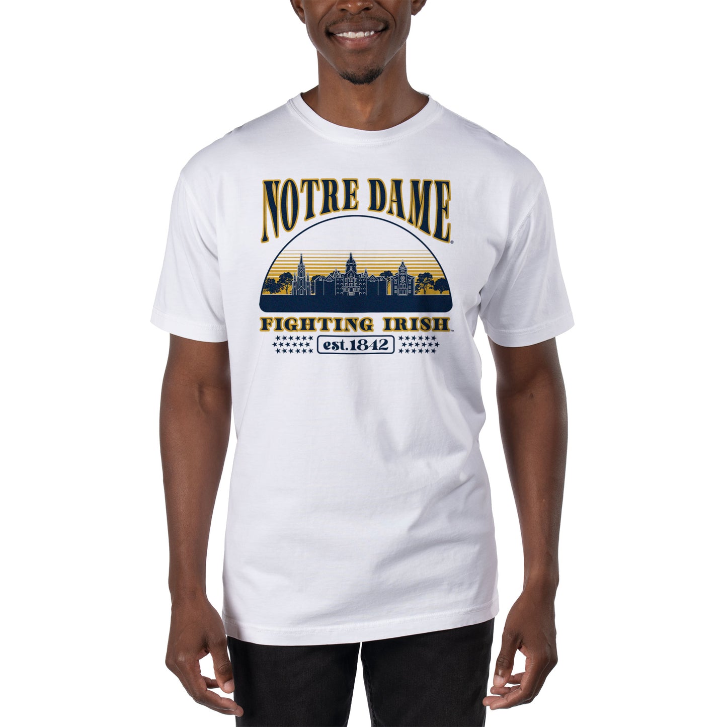 Men's Uscape Apparel White Notre Dame Fighting Irish T-Shirt