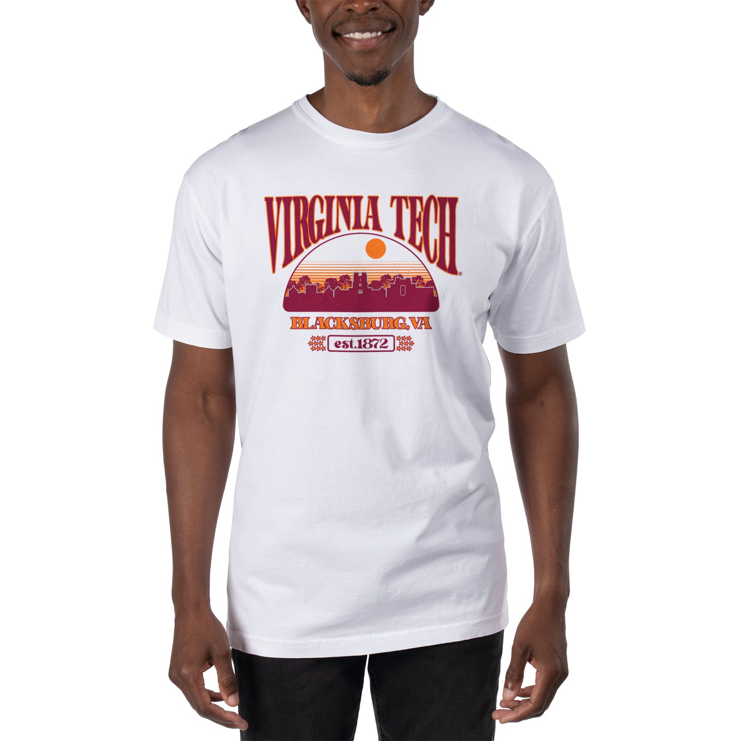 Men's Uscape Apparel White Virginia Tech Hokies T-Shirt