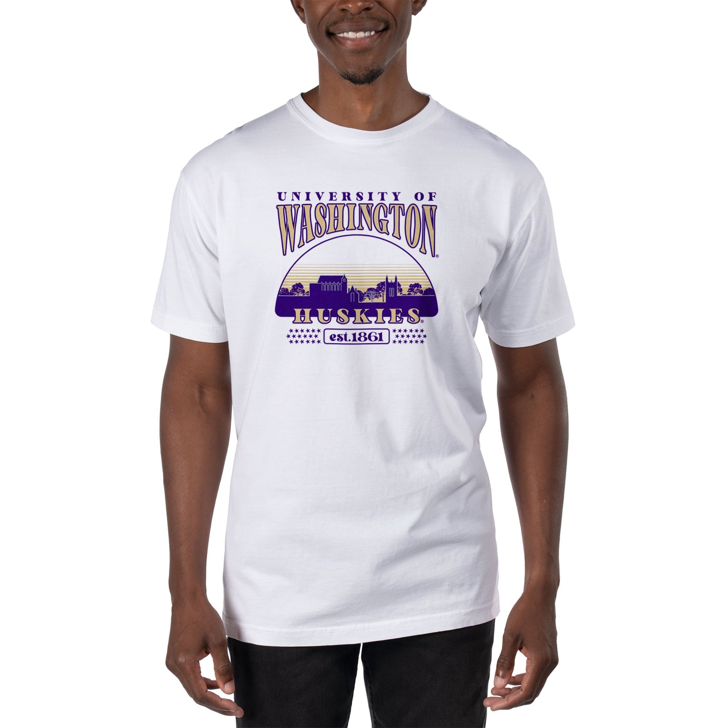 Men's Uscape Apparel White Washington Huskies T-Shirt