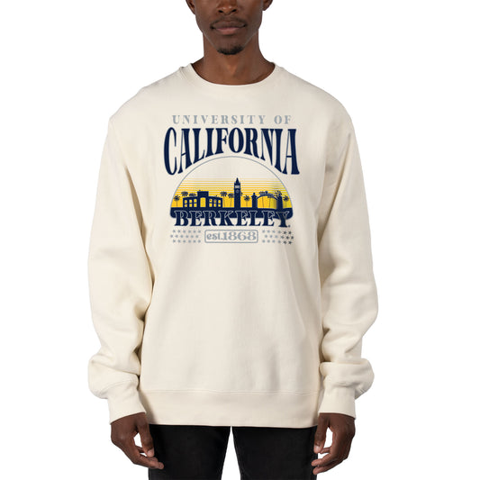 Men's Uscape Apparel Cream Cal Bears Premium Heavyweight Pullover Sweatshirt