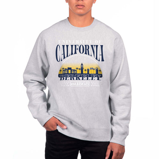 Men's Uscape Apparel Heather Gray Cal Bears Premium Heavyweight Pullover Sweatshirt