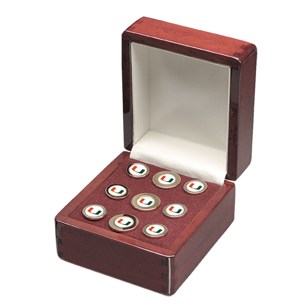 Men's Gold Miami Hurricanes Blazer Buttons