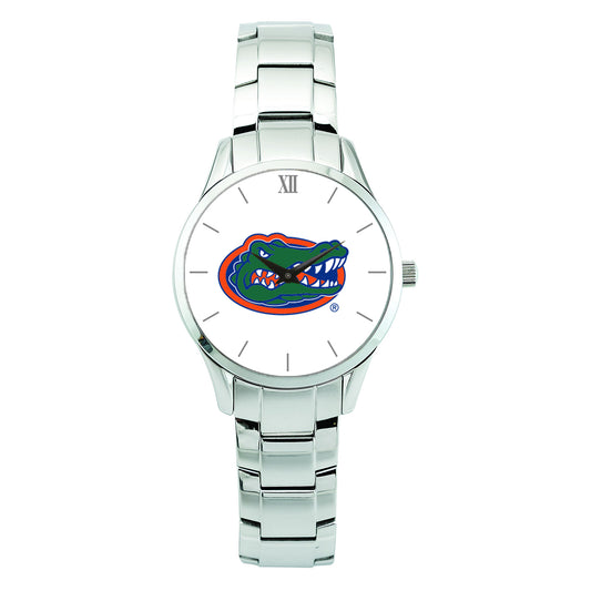 Unisex Silver Florida Gators Stainless Steel Bracelet Wristwatch