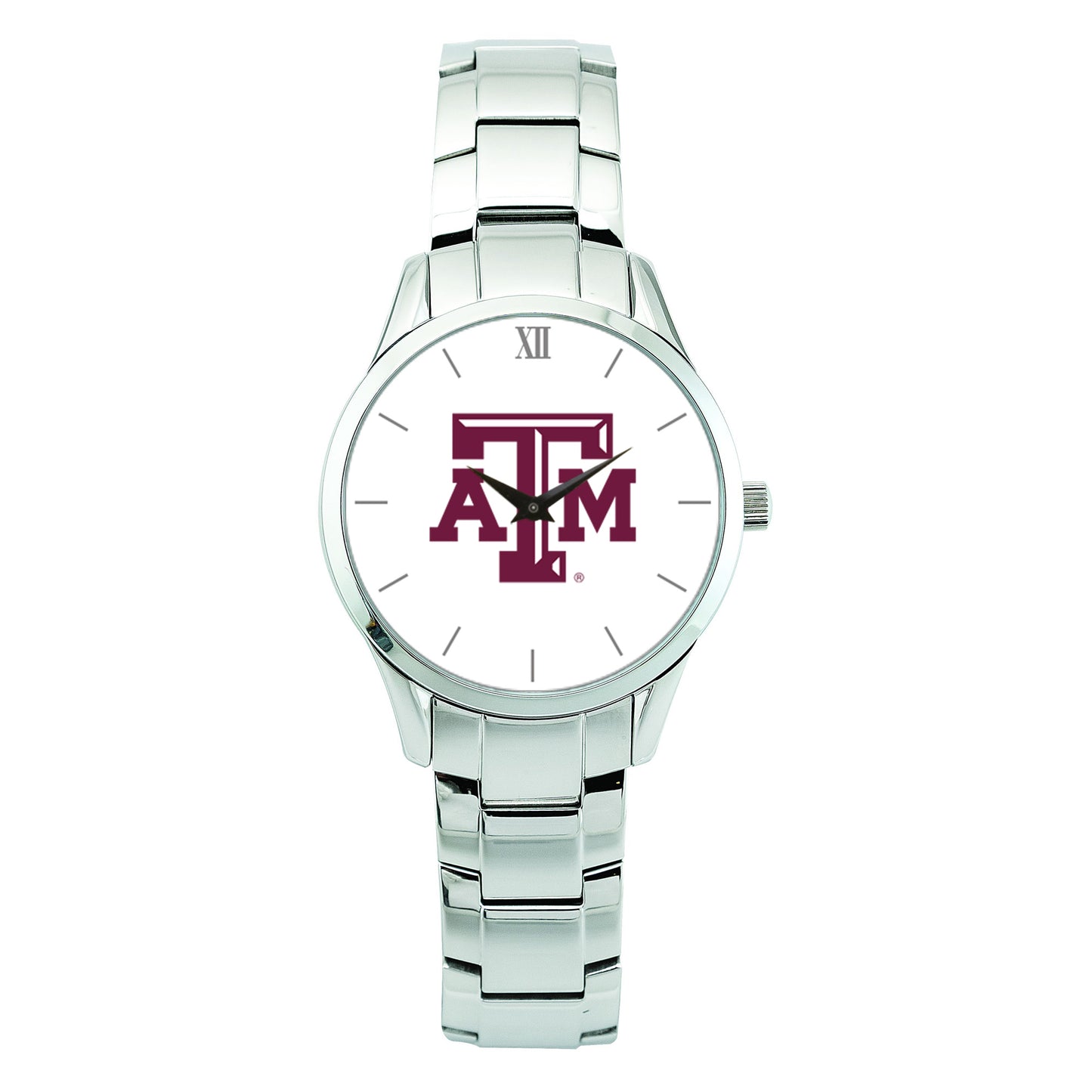 Women's Silver Texas A&M Aggies Stainless Steel Bracelet Wristwatch