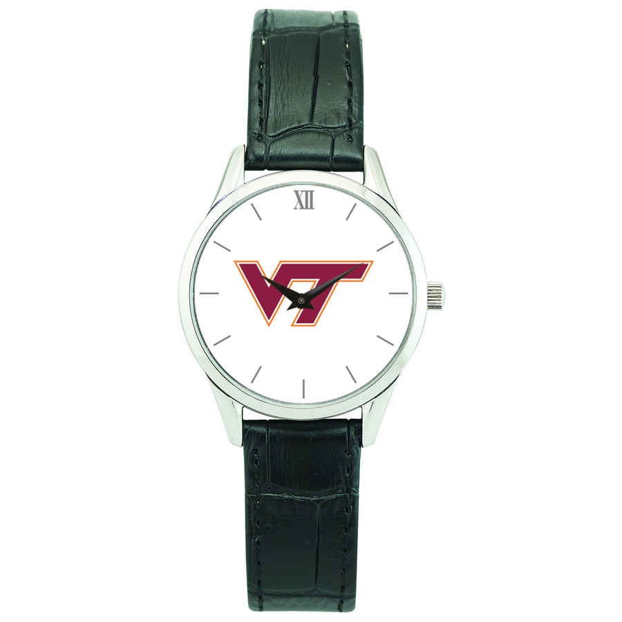 Women's Silver Virginia Tech Hokies Stainless Steel Wristwatch