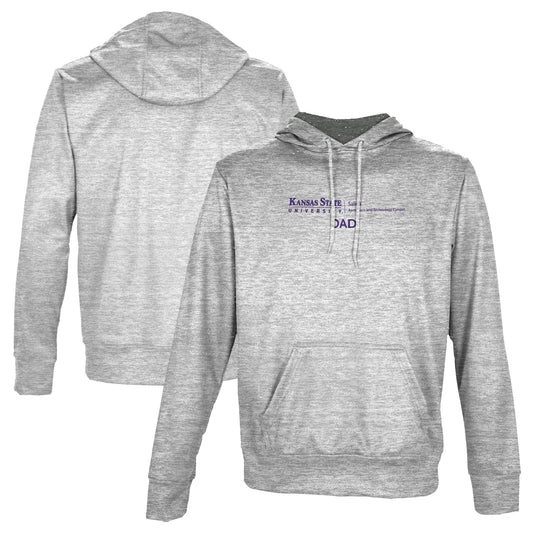 Men's ProSphere Gray Kansas State Wildcats Dad Logo Pullover Hoodie
