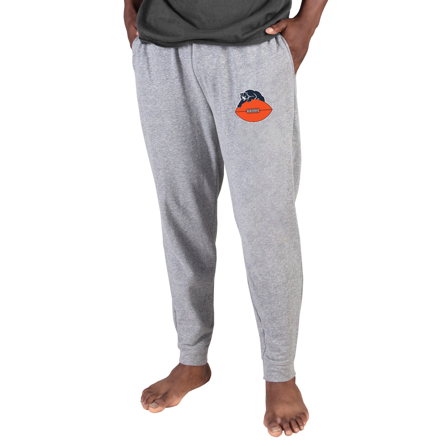 Men's Concepts Sport Gray Chicago Bears Throwback Logo Mainstream Cuffed Terry Pants