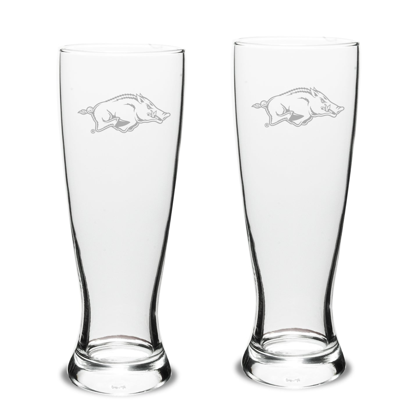 Arkansas Razorbacks 23oz. 2-Piece University Pilsner Glass Set