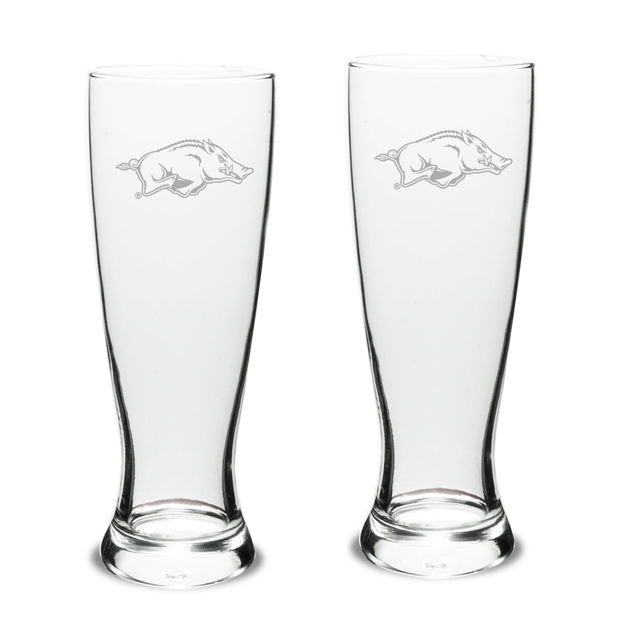 Arkansas Razorbacks 23oz. 2-Piece University Pilsner Glass Set