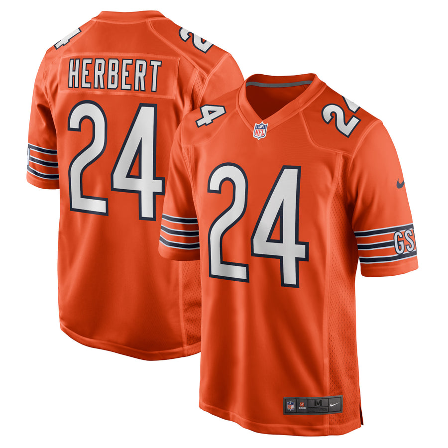 Men's Nike Khalil Herbert Orange Chicago Bears Alternate Game Player Jersey