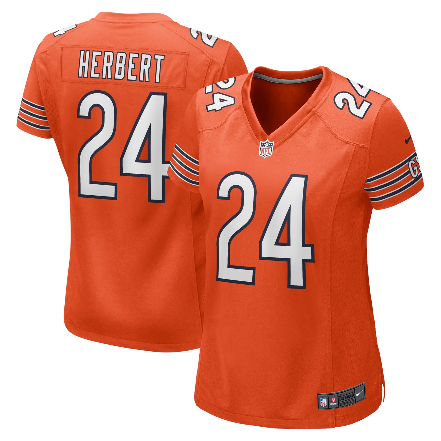 Women's Nike Khalil Herbert Orange Chicago Bears Alternate Game Player Jersey