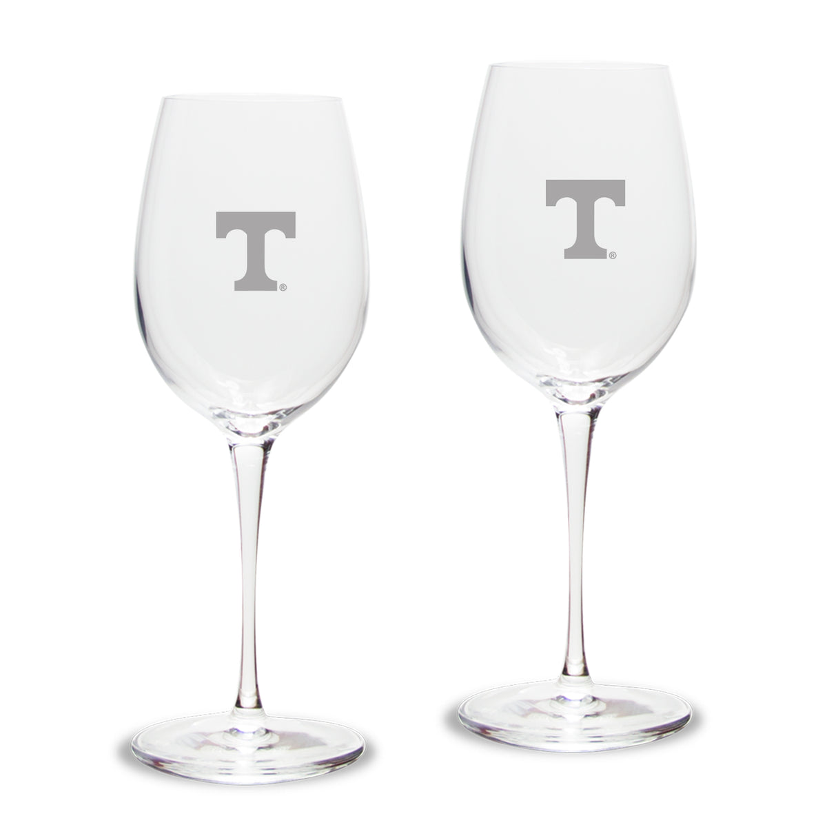 Tennessee Volunteers Primary Team Logo 12oz. 2-Piece Luigi Bormioli Titanium White Wine Glass Set