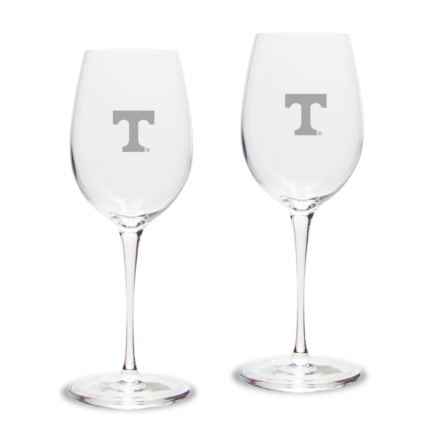 Tennessee Volunteers Primary Team Logo 12oz. 2-Piece Luigi Bormioli Titanium White Wine Glass Set