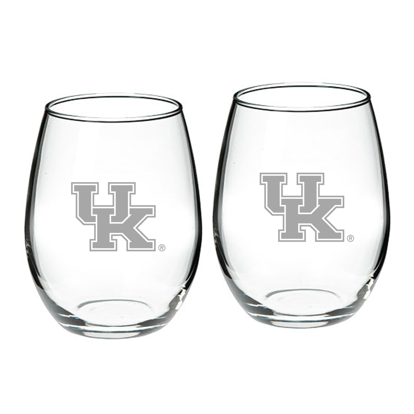 Kentucky Wildcats 21oz. 2-Piece Stemless Wine Glass Set