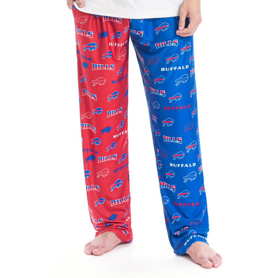 Men's Concepts Sport Royal/Red Buffalo Bills Breakthrough AOP Knit Split Pants