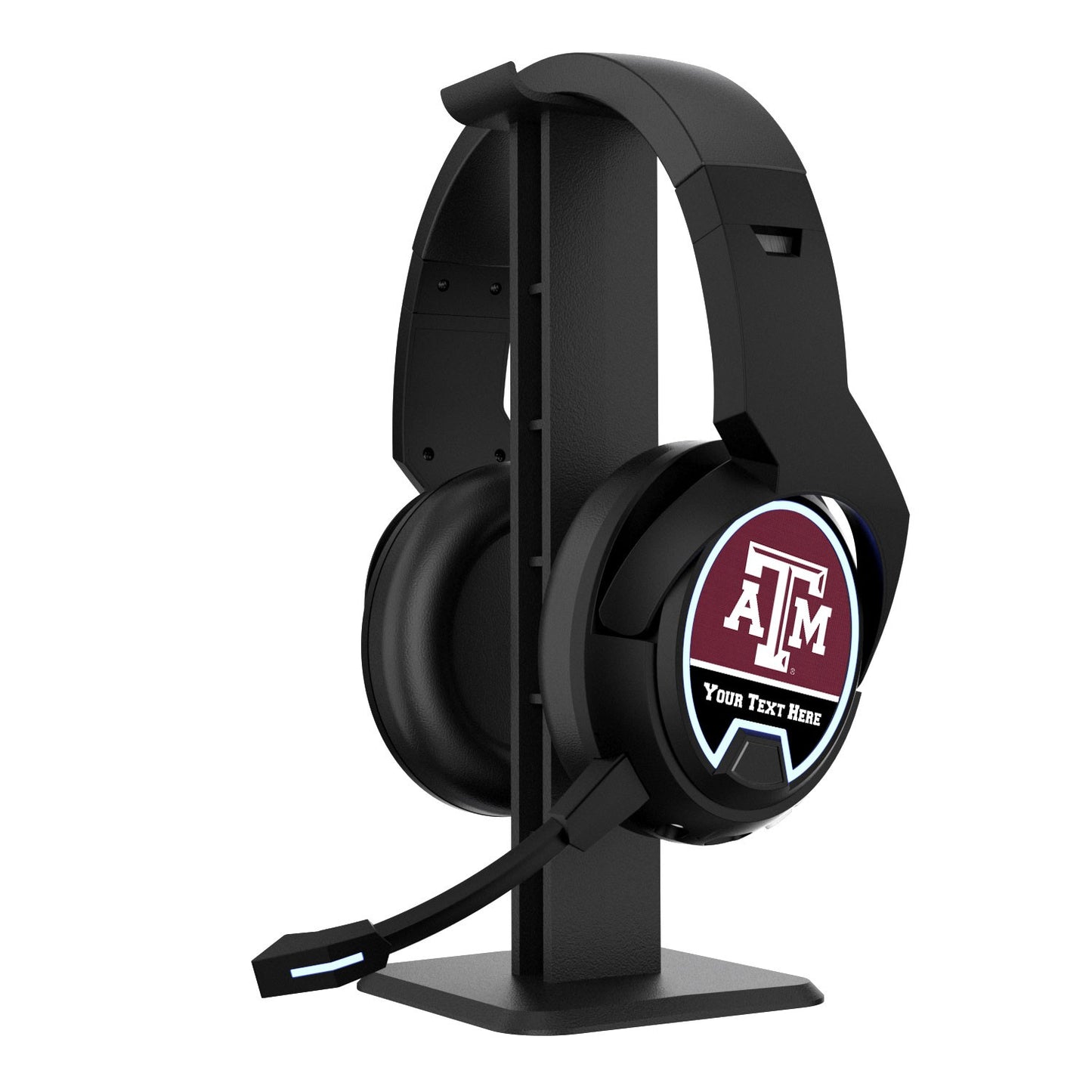 Texas A&M Aggies Personalized Bluetooth Gaming Headphones & Stand