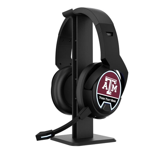 Texas A&M Aggies Personalized Bluetooth Gaming Headphones & Stand