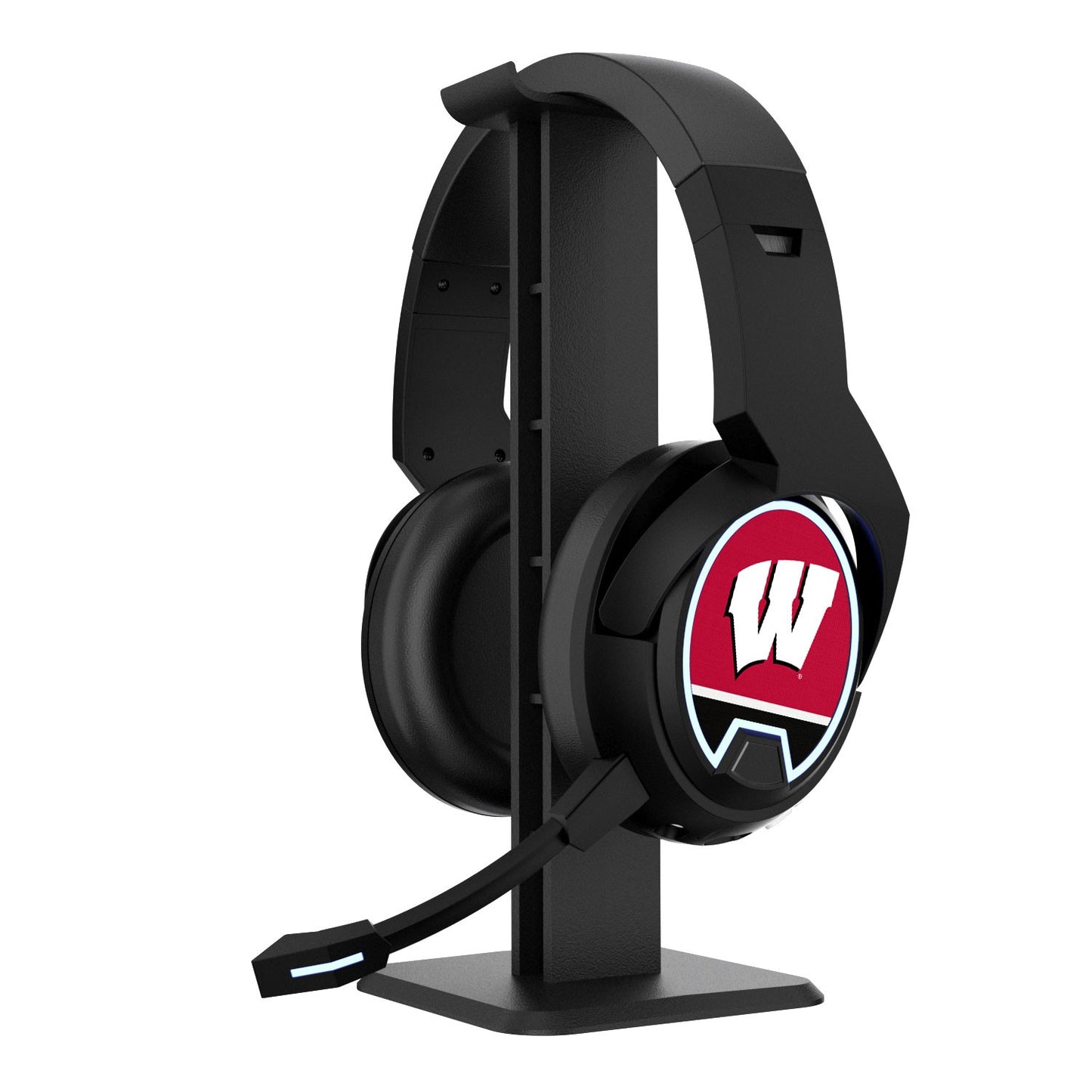 Wisconsin Badgers Logo Wireless Bluetooth Gaming Headphones & Stand