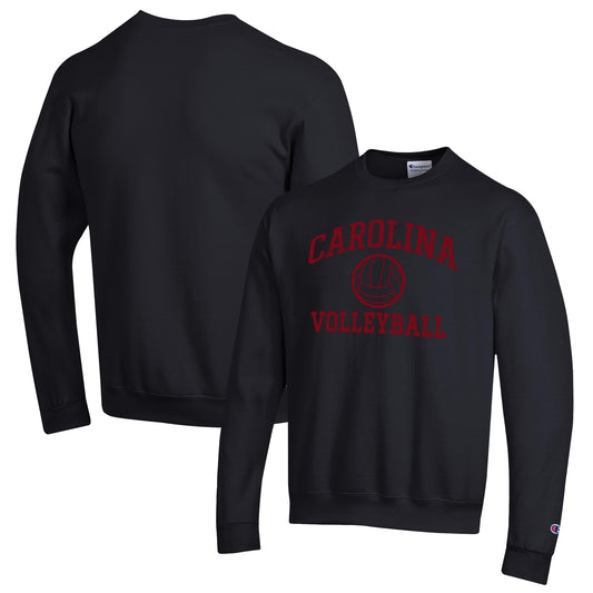 Men's Champion Black South Carolina Gamecocks Volleyball Icon Powerblend Pullover Sweatshirt