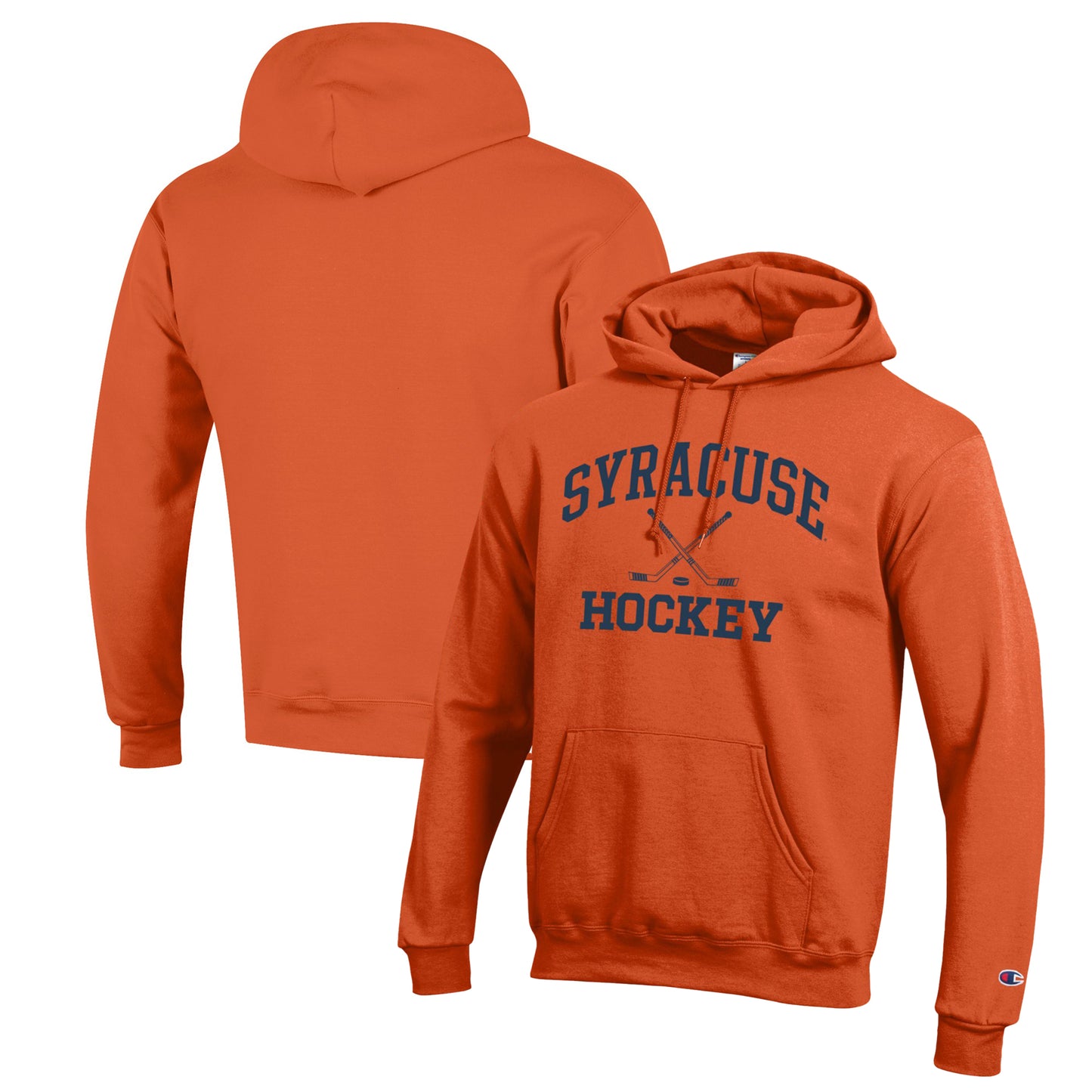 Men's Champion Orange Syracuse Orange Hockey Icon Powerblend Pullover Hoodie