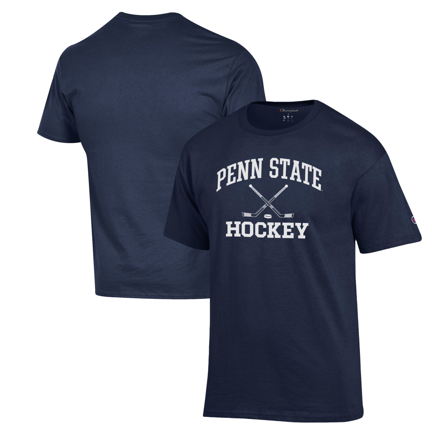 Men's Champion Navy Penn State Nittany Lions Hockey Icon Powerblend T-Shirt