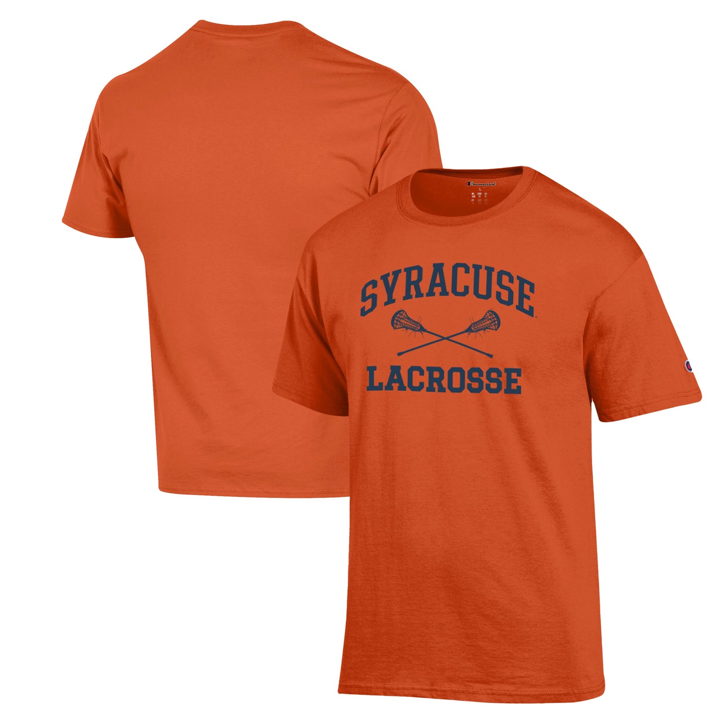 Men's Champion Orange Syracuse Orange Lacrosse Icon Powerblend T-Shirt