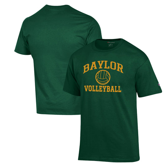 Men's Champion Green Baylor Bears Volleyball Icon Powerblend T-Shirt