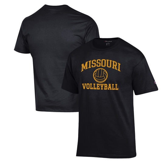 Men's Champion Black Missouri Tigers Volleyball Icon Powerblend T-Shirt