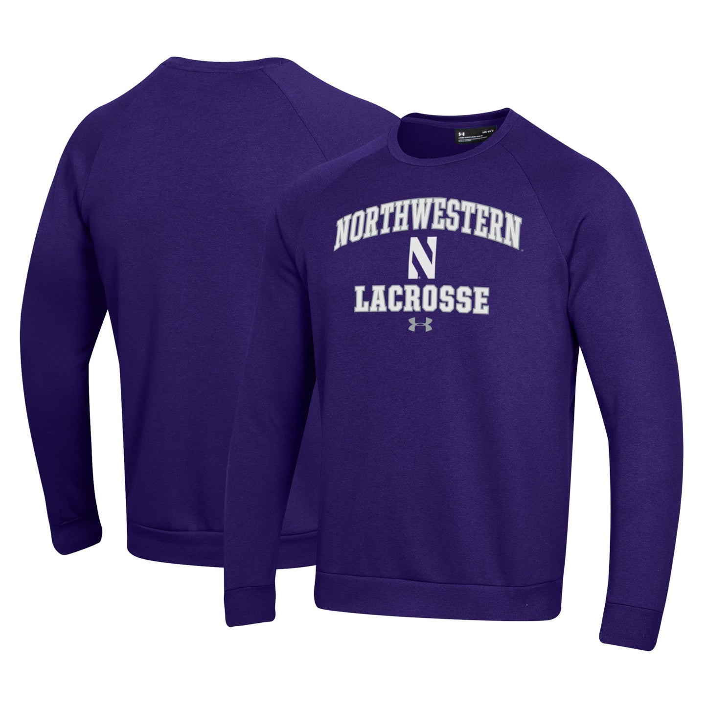 Men's Under Armour Purple Northwestern Wildcats Lacrosse All Day Arch Fleece Pullover Sweatshirt