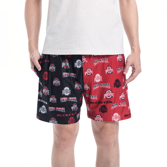 Men's Concepts Sport Scarlet/Black Ohio State Buckeyes Breakthrough Knit Split Shorts