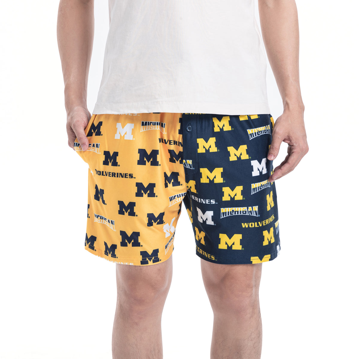 Men's Concepts Sport Navy/Maize Michigan Wolverines Breakthrough Knit Split Shorts