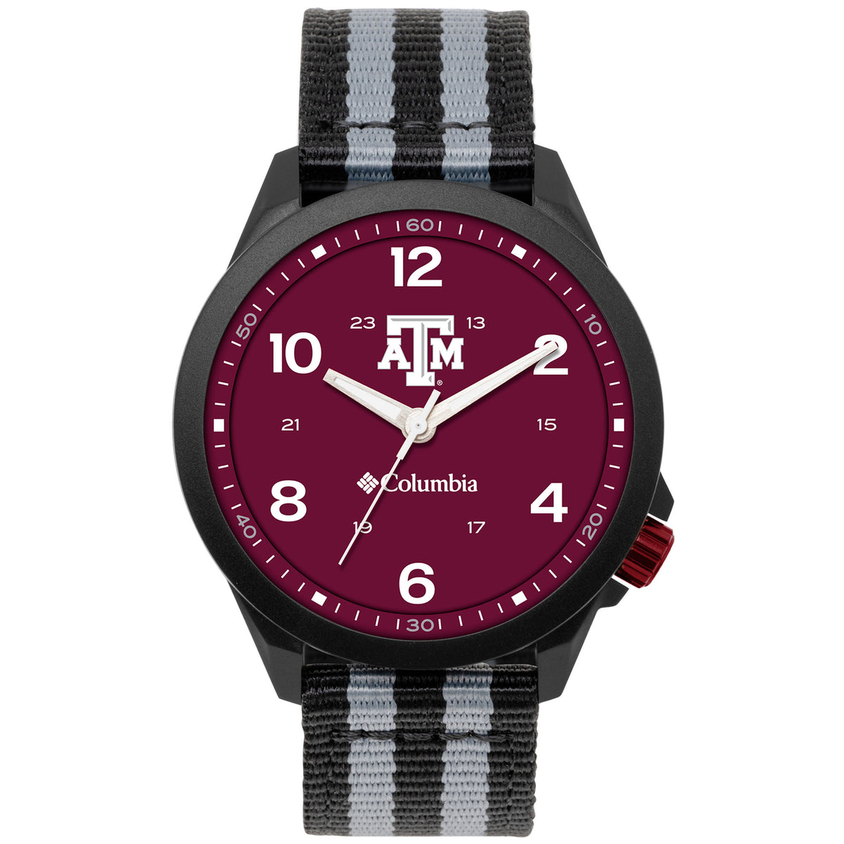 Columbia Black Texas A&M Aggies Crestview 3-Hand Date Nylon Strap Watch
