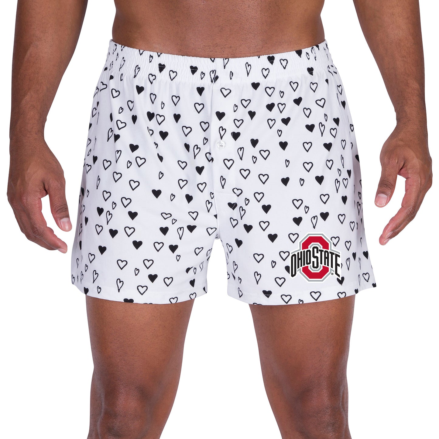 Men's Concepts Sport White Ohio State Buckeyes Epiphany Allover Print Knit Boxer Shorts